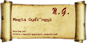 Megla Gyöngyi névjegykártya